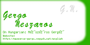 gergo meszaros business card